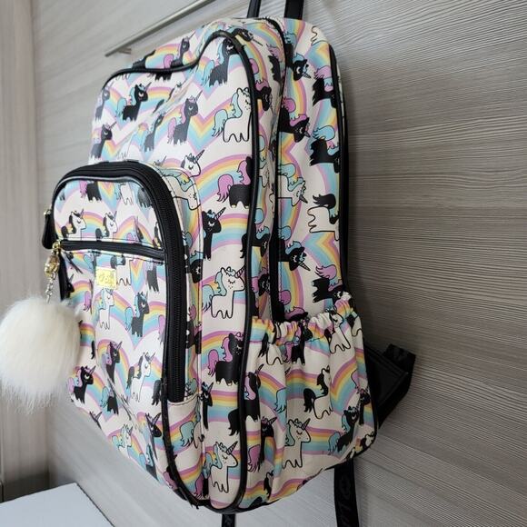 Luv Betsey Backpack Womens OS White Rainbow Unicorn Pom‎ Pom Betsey Johnson Bag main image 8
